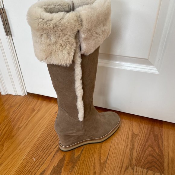 Made In Italy High Suede Shaft Sherpa Cuff Boots from NAPOLEONI - Picture 4 of 11